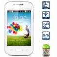 Mini S4 Android 4.2 Smartphone with 4 inch HVGA Screen SMDK4x12 1GHz WiFi Bluetooth Dual Cameras (White)